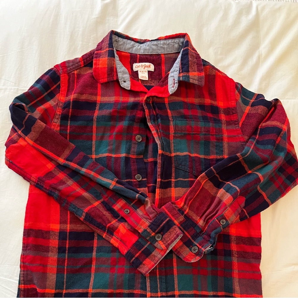 Boys flannel button down